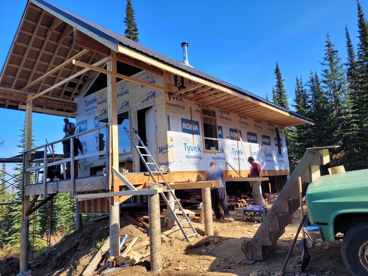 Cabin build, south light